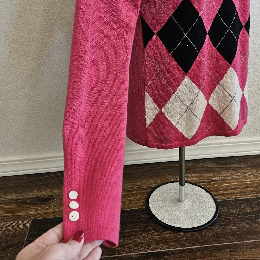 Fairway & Green Cashmere Argyle Sweater - Picture 9 of 11